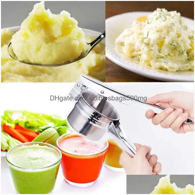 fruit vegetable tools potato masher and ricer manual juicer squeezer press baby food supplement machine multifunctional kitchen