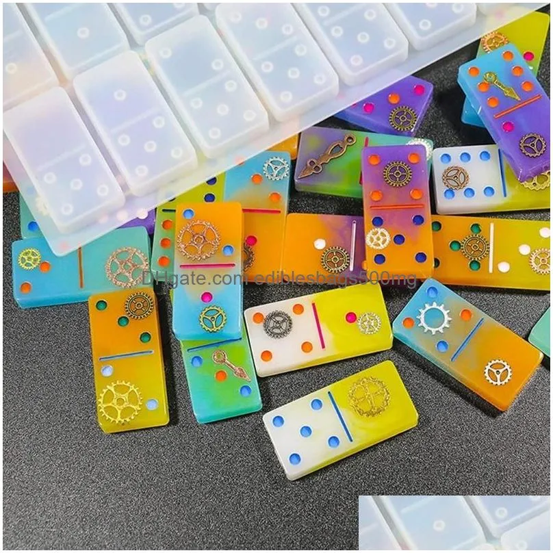 craft tools dominoes epoxy resin mold storage box silicone diy crafts jewelry case holder casting drop5764701