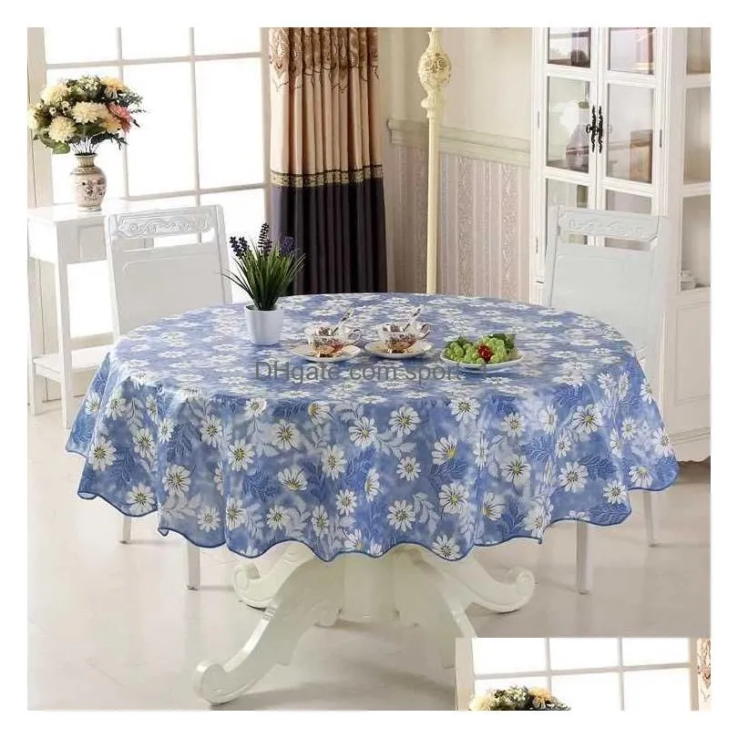 Table Cloth Waterproof Oilproof Wipe Clean Pvc Tablecloth Dining Kitchen Er Protector Oilcloth Fabric Ering 2106262601593 Drop Deliv Dhizq