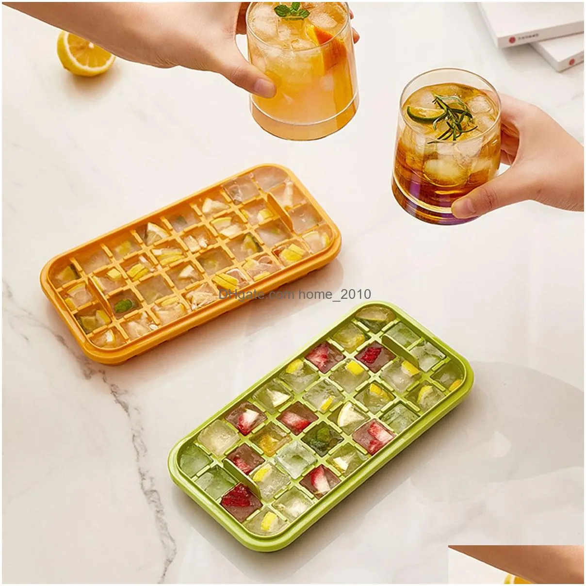 ice cube maker with storage box silicone press type ice cube makers ice tray making mould for bar gadget kitchen accessories