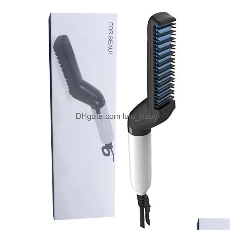 men quick styler comb multifunctional hair curling curler show cap tool electric hair styler for men hair styling brush9643056