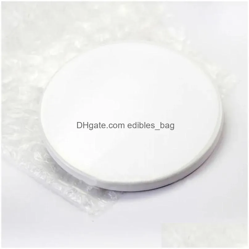 9cm sublimation blank ceramic coaster white ceramic coasters heat transfer printing custom cup mat pad thermal coasters