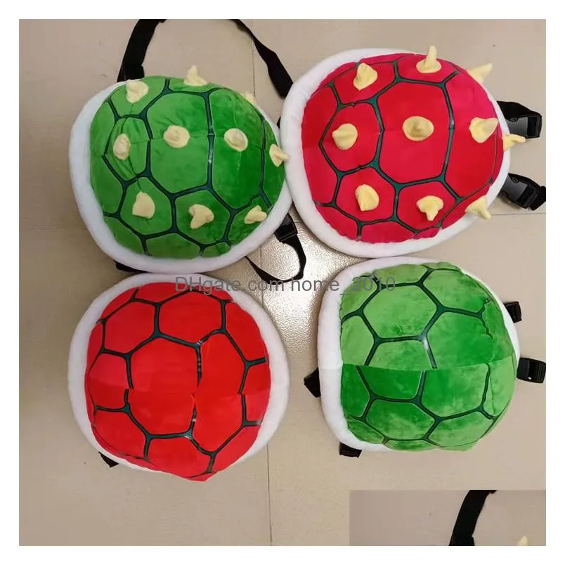 plush backpacks 30cm 4 style anime super koopa turtle schoolbag turtle shell green bowser plush toys backpack birthday gift for