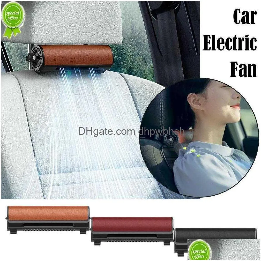 car interior rear headrest fan usb plug in car seat fan wind power up to low noise car rear seat creative fan car fan