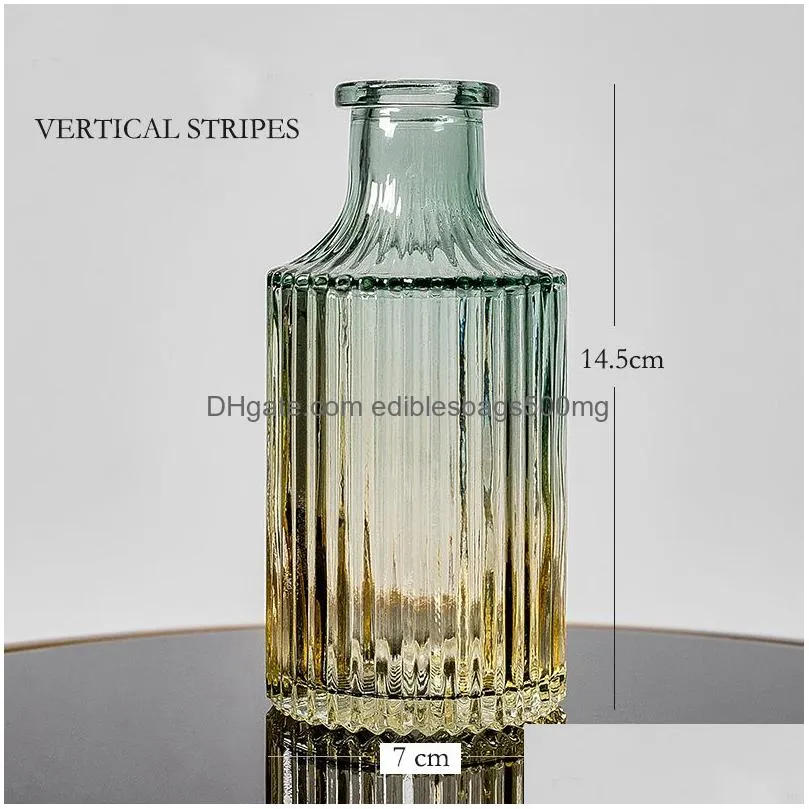 european retro roman relief art glass vase indoor office table plant flower home decoration accessories transparent glass vase