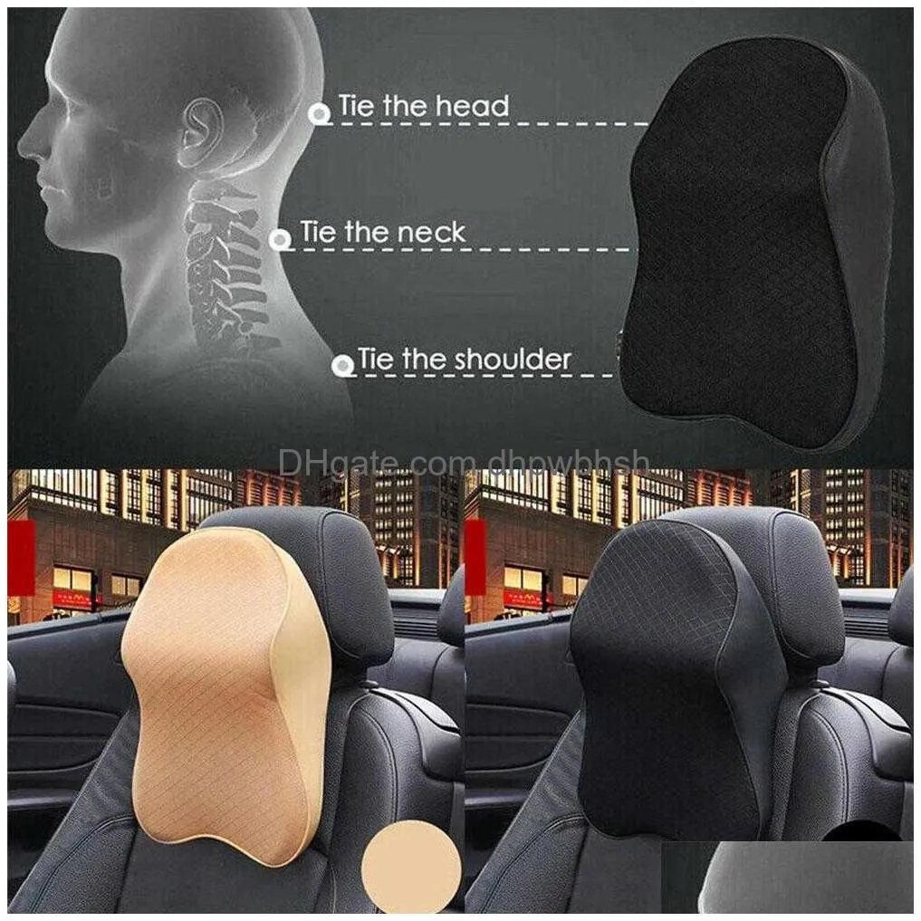 Comfortable Memory Foam Neck Pillow Car Seat Headrest Lumbar Support Backrest Cushion From Dhpwbhsh 9.8 DHgate.Com