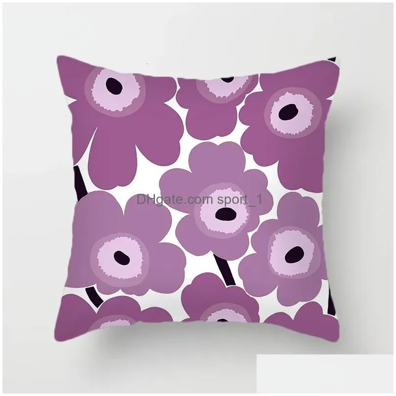 Chair Covers Finland Marimekko Sun Flower Printed Pillow Ins Bedside Sofa Backrest Cushion Er3990320 Drop Delivery Home Garden Texti Dhir6