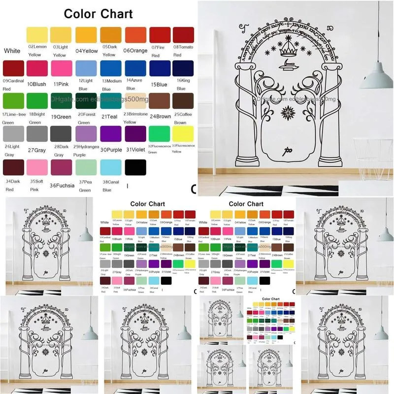 film wall decal mines of moria door kids room decoration nursery interior wall stickers boys dormitory home decor y747 2106157054997