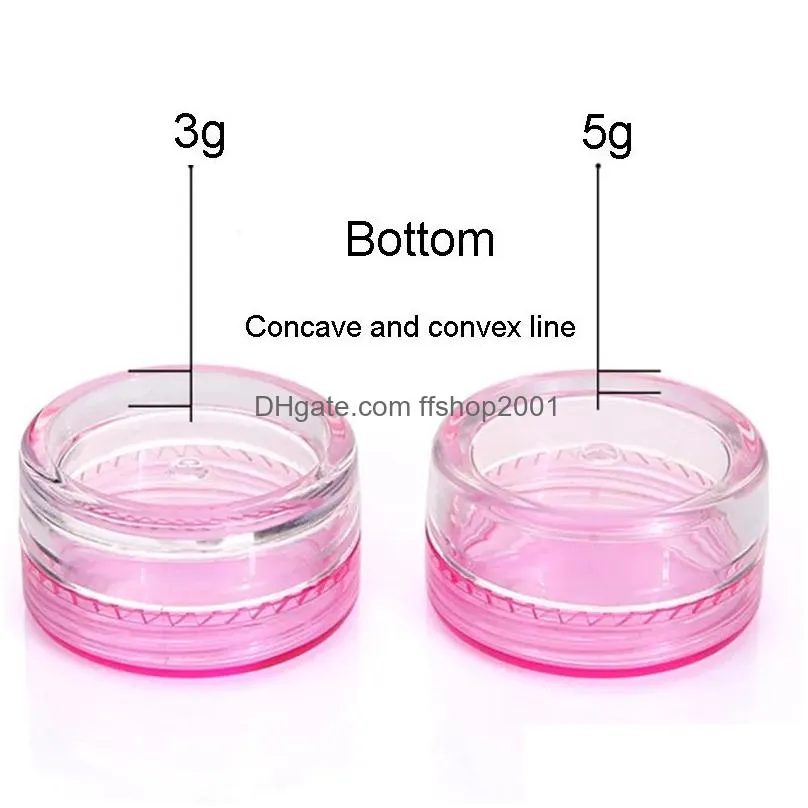 wax container food grade plastic box 3g/5g round bottom cream box small sample bottle cosmetic packaging boxes bottles 11 colors