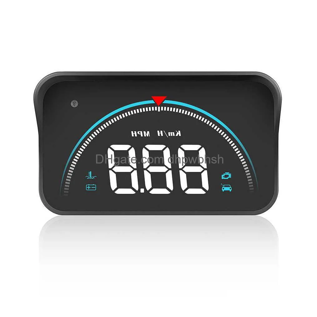 car 3.8inch m8 head up display car obd2 overspeed warning system hud windshield projector auto electronic voltage alarm