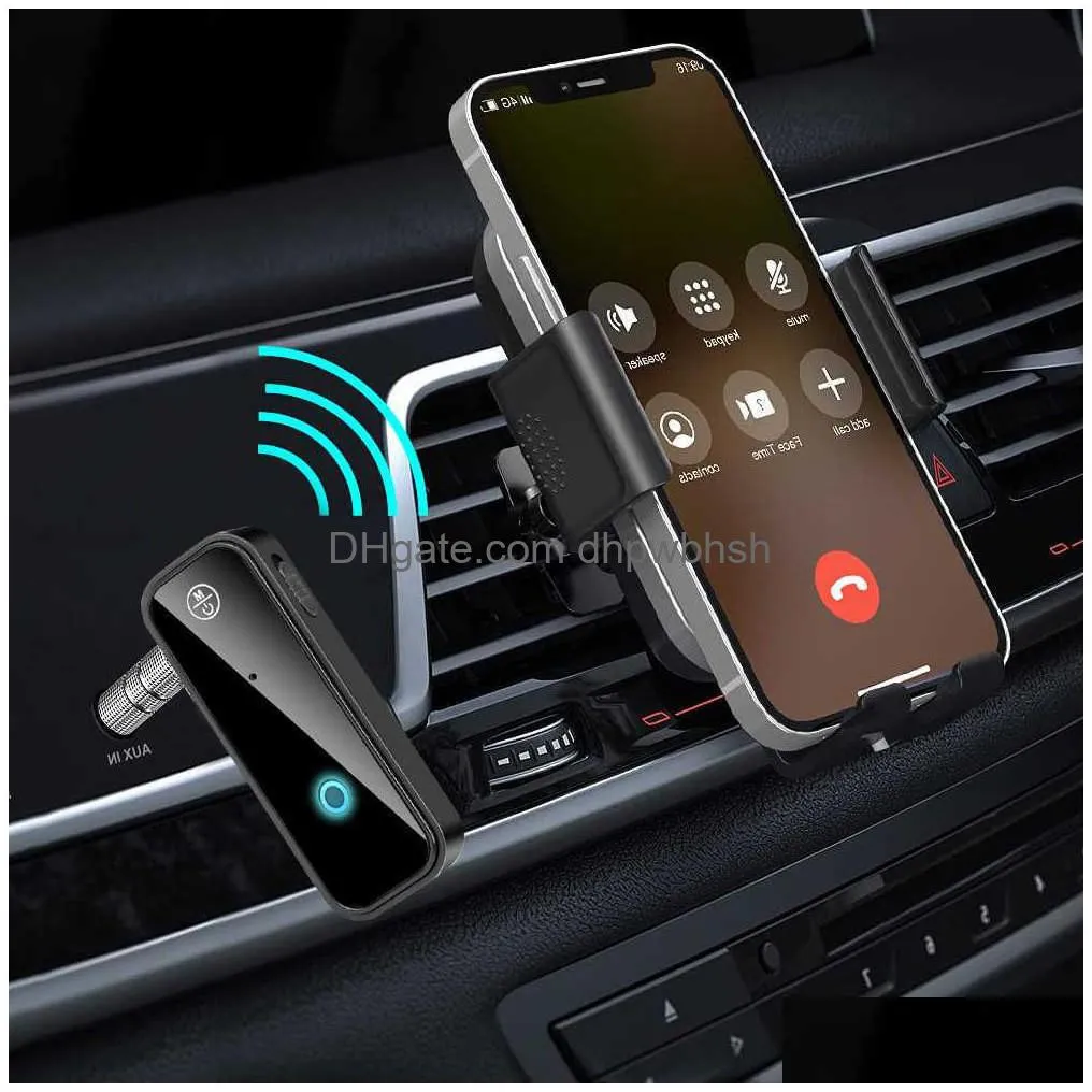  bluetooth car kit transmitter receiver wireless adapter 3.5mm audio stereo aux adapter for car audio music hands headset