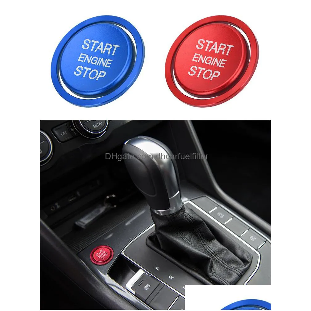 car engine start stop button ring ignition cover trim for vw golf 7 mk7 vii gti r tiguan jetta cc arteon passat b8 touareg t-roc