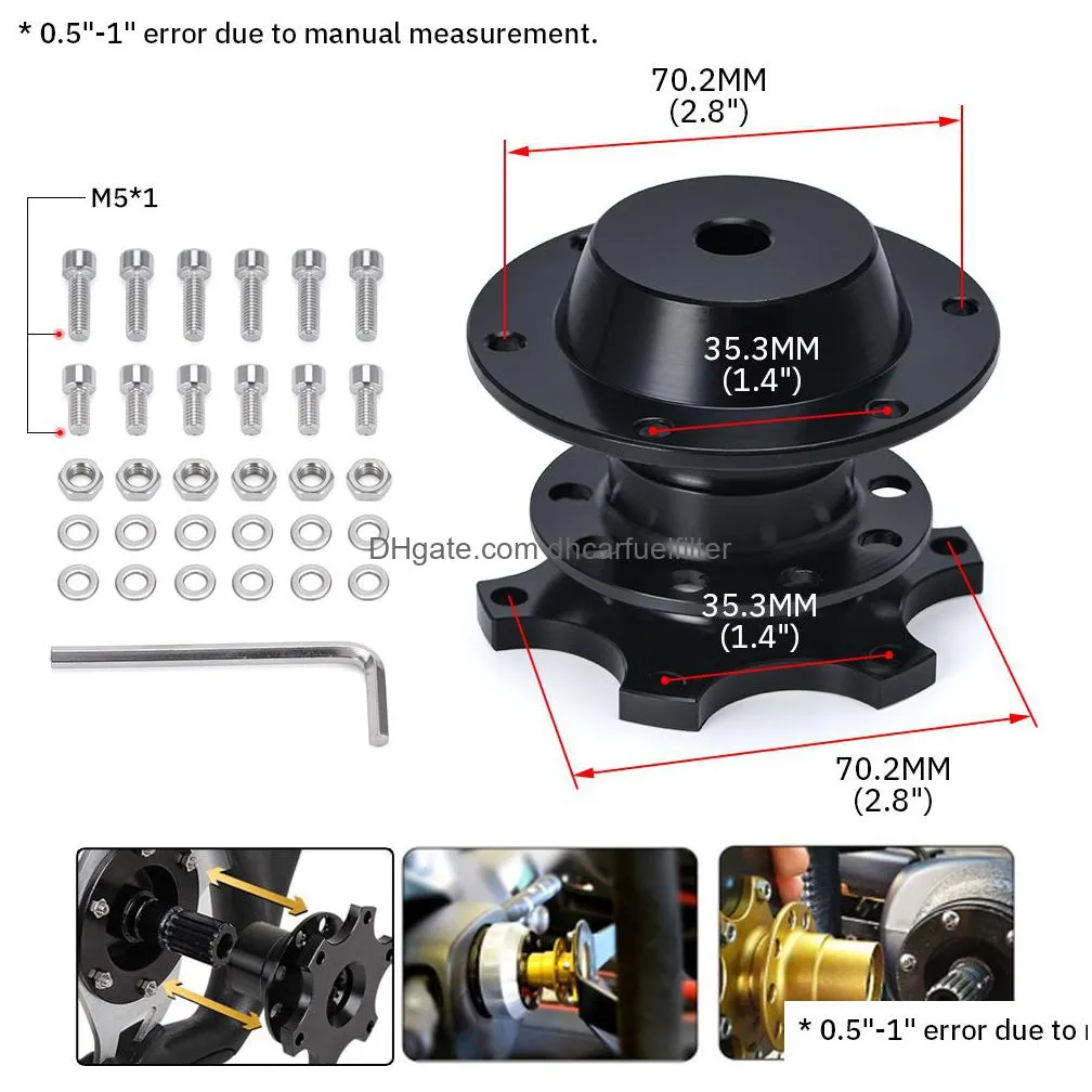 universal steering wheel quick release hub boss kit wheel hub adapter for 6 hole steering wheel hub pqy3859