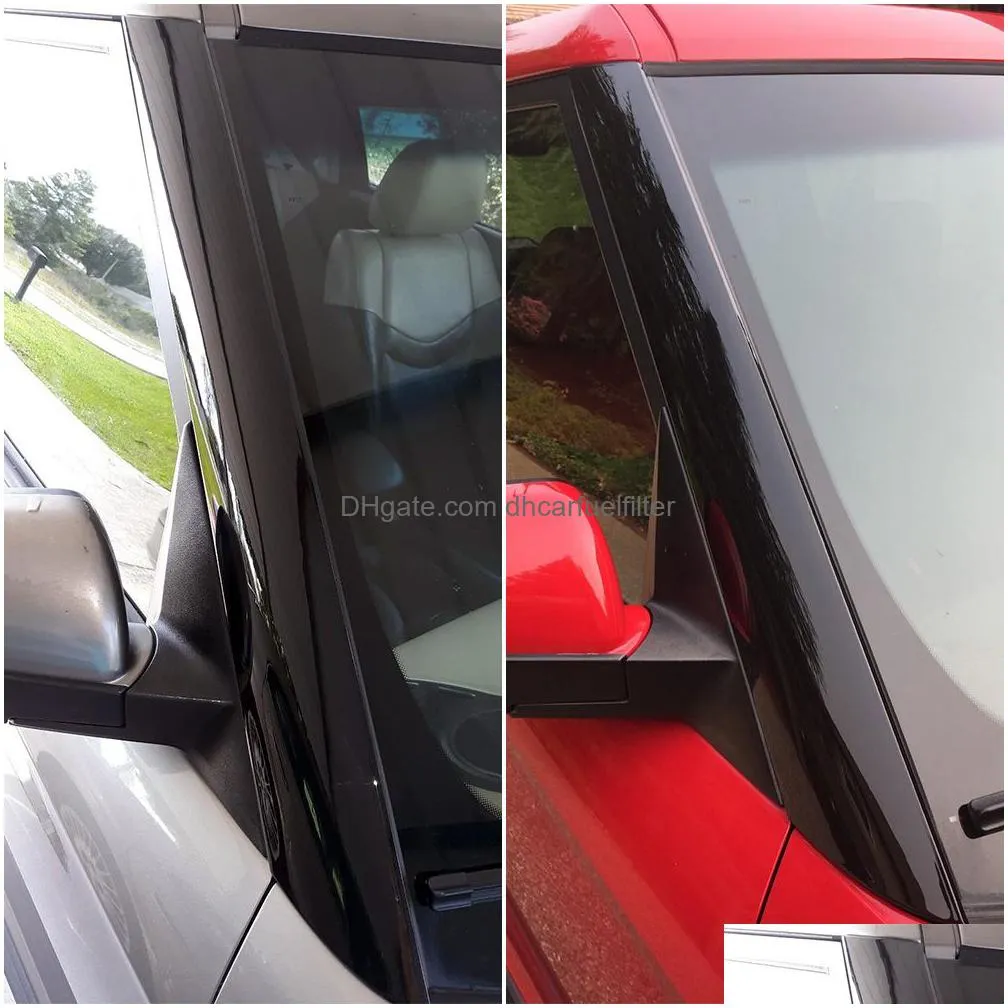 left right car exterior molding windshield pillar trim front for kia soul 2010 2011 2012 2013 86170-2k500 86180-2k500 pqy-fbl28bk