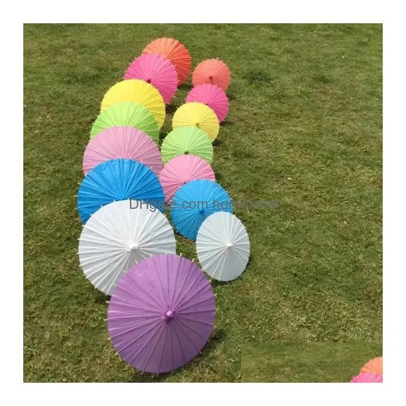 20/30/40/60cm quality chinese japanesepaper parasol paper umbrella for wedding bridesmaids party favors summer sun shade kid