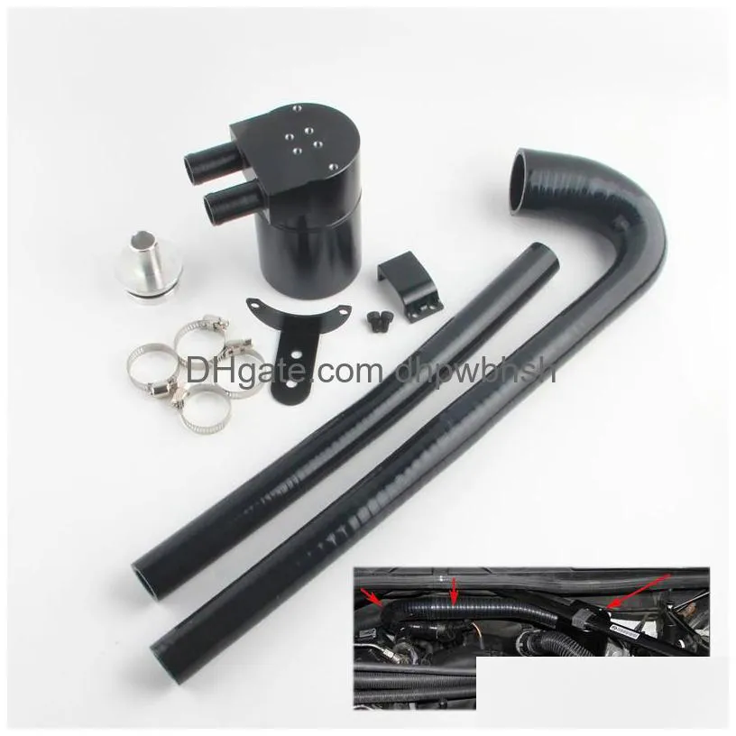 black aluminum alloy reservior oil catch can tank with radiator hose for bmw 125i 220i 228i 320i 328i 420i 428i n20 n26