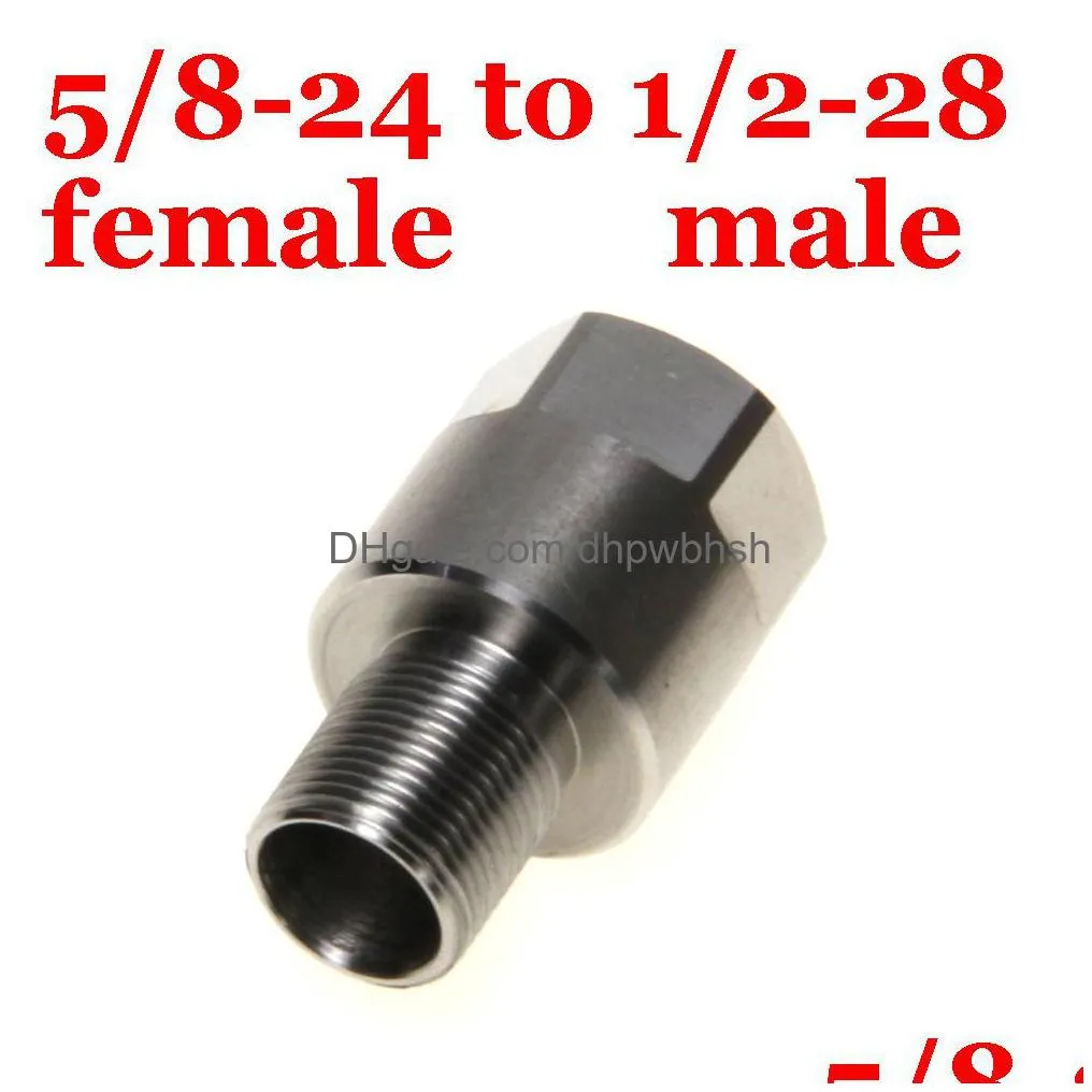 fuel filter thread adapter 5/8-24 female to 1/2-28 male stainless steel converter changer ss solvent trap adapter for napa 4003 wix
