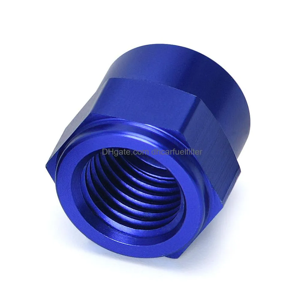 aluminum blue 044 fuel pump an6 to 12.5mm outlet banjo adapter fitting add cap pqy-fk045bladdfk047