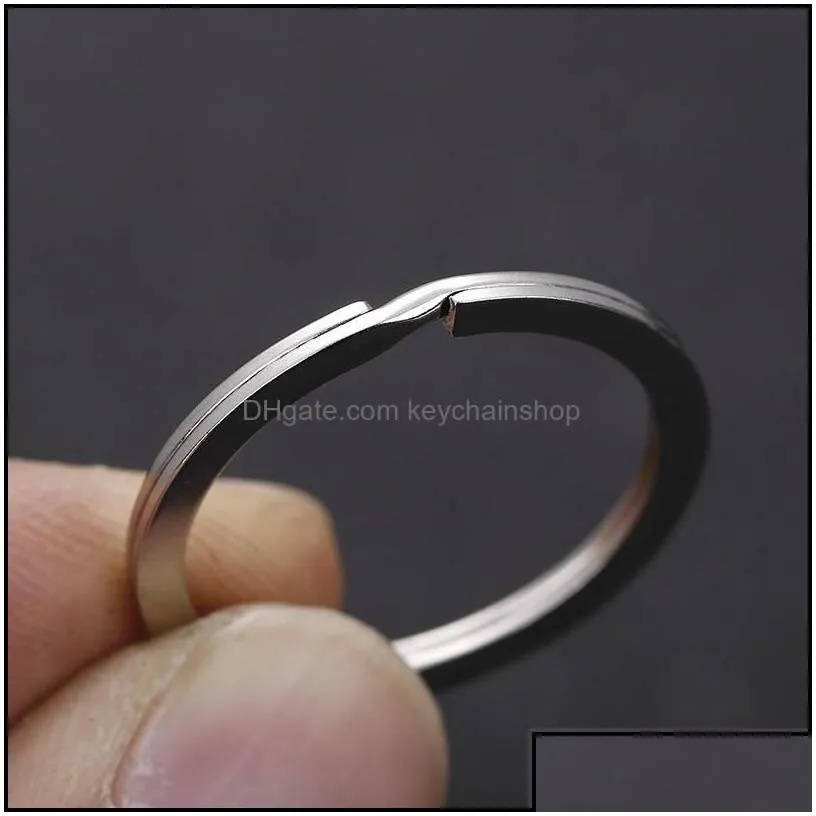 sier tone split key rings 1.5x25mm metal hook ring for diy keychain making handmade keyrings chain holder jewelry connectors drop delivery