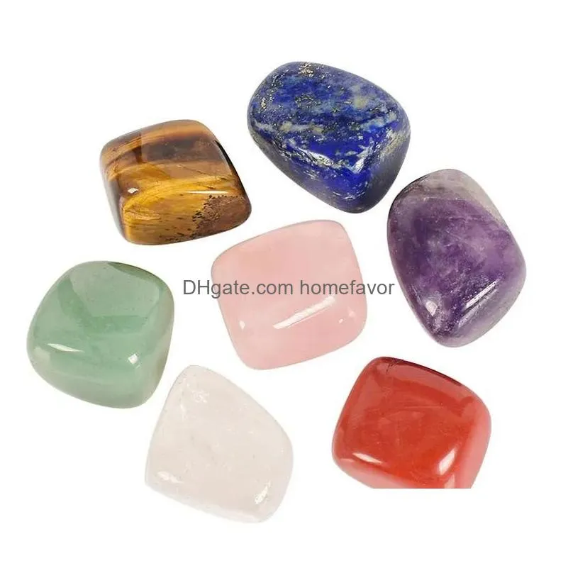 fashion natural crystal chakra stone 7pcs set natural stones palm reiki healing crystals gemstones home decoration ship
