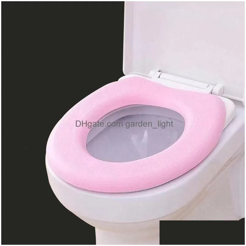 waterpoof soft toilet seat cover bathroom washable closestool mat pad cushion o-shape toilet seat bidet toilet cover accessories