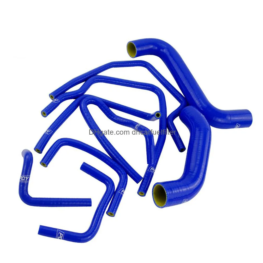 9 pcs silicone radiator turbo intercooler hose kit for 02-07 subaru impreza wrx/sti gda/ ej20 blue yellow lx1803c-qy