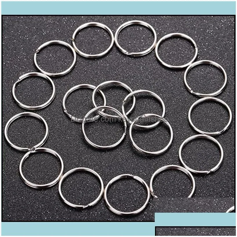 sier tone split key rings 1.5x25mm metal hook ring for diy keychain making handmade keyrings chain holder jewelry connectors drop delivery