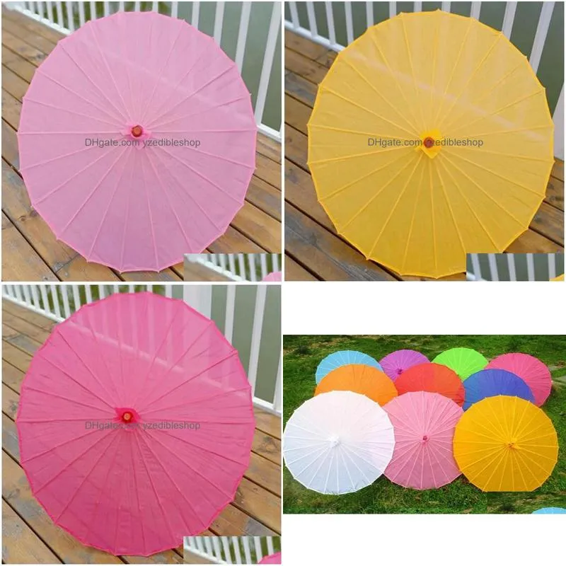 chinese colored umbrella white pink parasols china traditional dance color parasol japanese silk wedding props6559729
