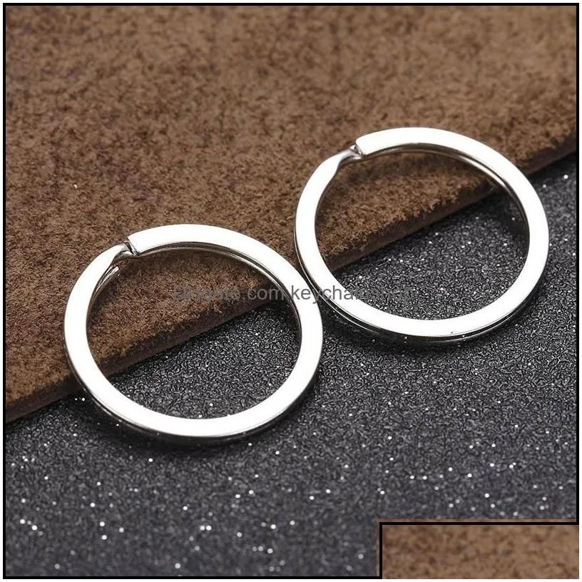 sier tone split key rings 1.5x25mm metal hook ring for diy keychain making handmade keyrings chain holder jewelry connectors drop delivery