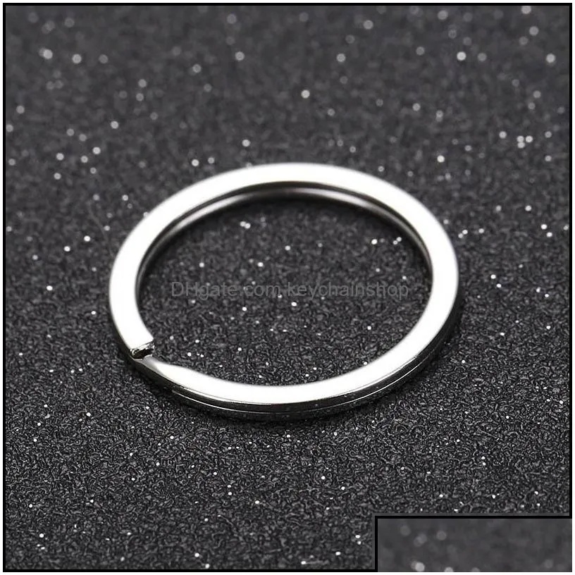 sier tone split key rings 1.5x25mm metal hook ring for diy keychain making handmade keyrings chain holder jewelry connectors drop delivery