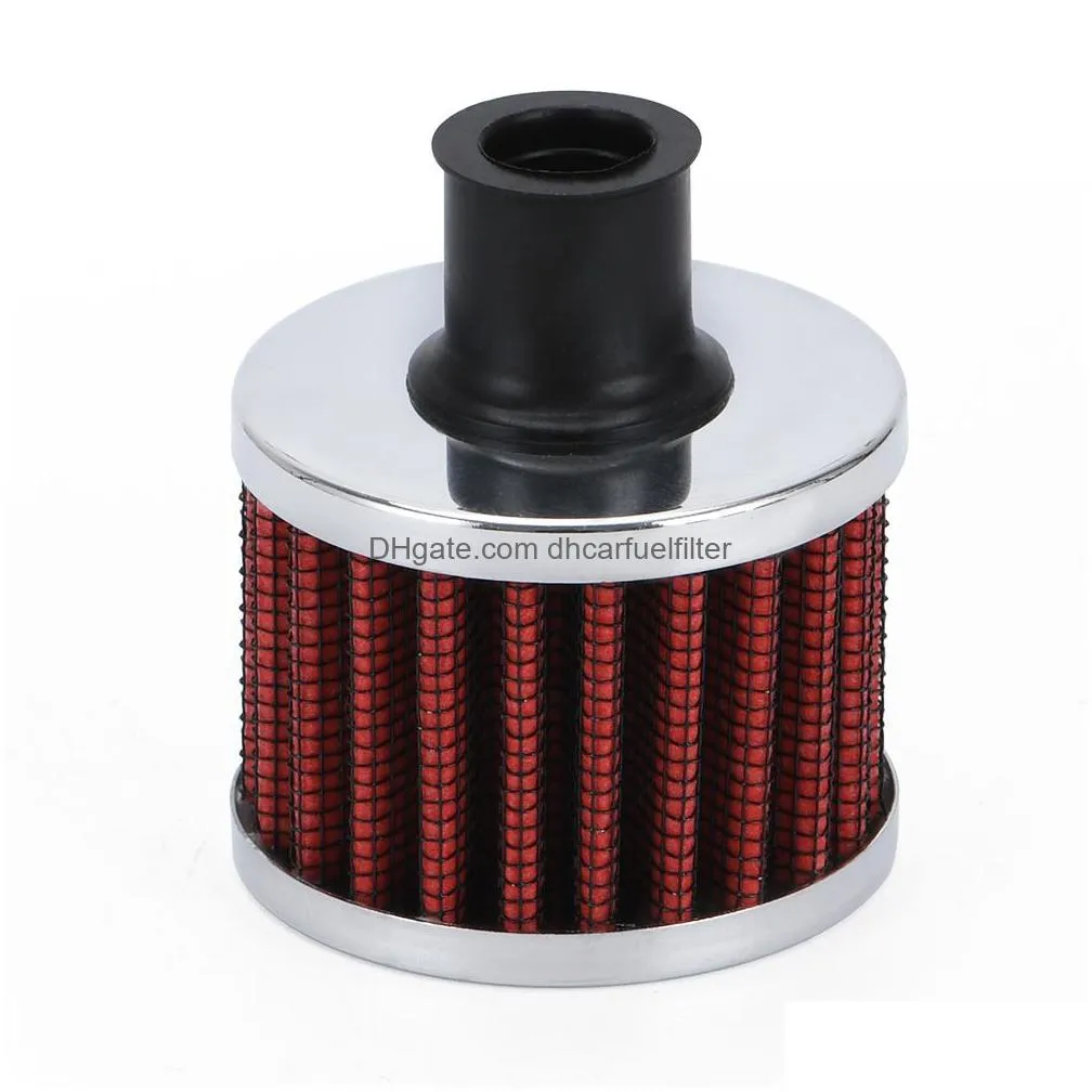 universal 12mm 25mm car air filter for motorcycle cold air intake high flow crankcase vent cover mini breather filters pqy-ait12