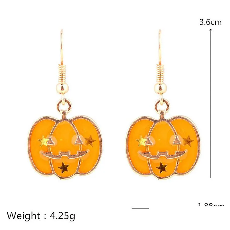 Charm Cute Pumpkin Charms Big Statement Hoop Earrings Girl Trendy Gold Color Hies Wholesale Jewelry Accessories Party Gift Jewelry Ear Dh7Zj