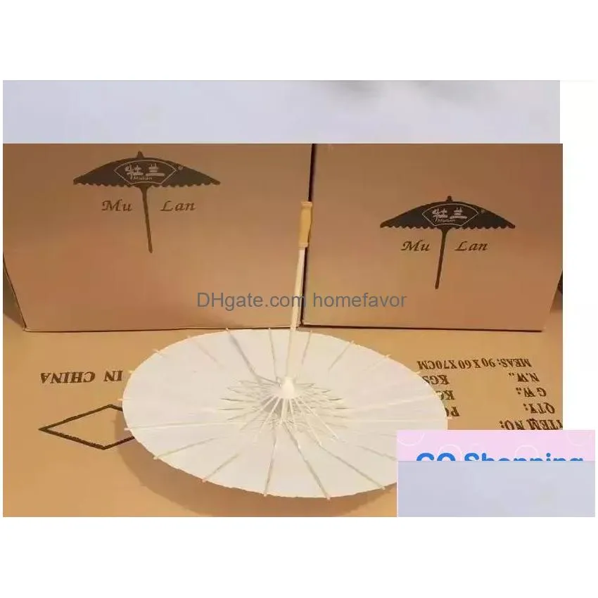 top diameter bridal wedding parasols white paper umbrellas beauty items chinese mini craft umbrella 60cm 60pcs