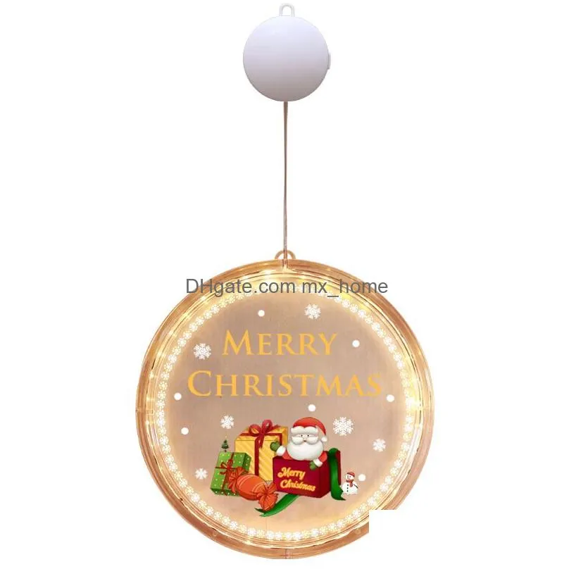 christmas led suction cup hanging lights with design window decoration lights festive atmosphere small colored lights