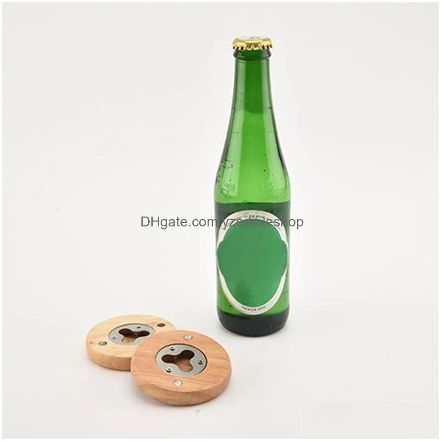 party favor wood bottle opener support personalized logo custom name date refrigerator magnet wedding favors and gifts for