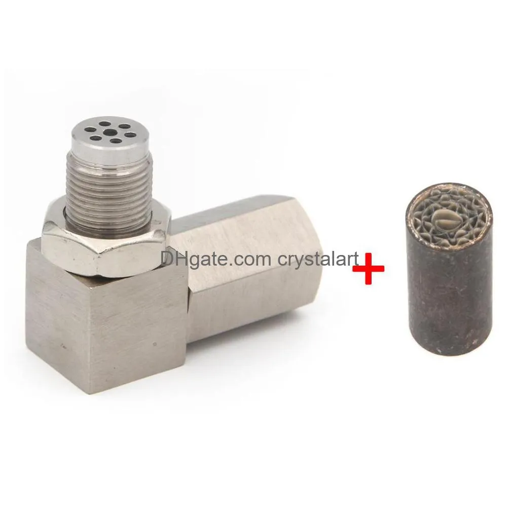 Mini Catalytic Converter 90 Degree Exhaust Pipe O2 Sensor Spacer Adapter Extension Stainless Check Engine Light Cel Connector