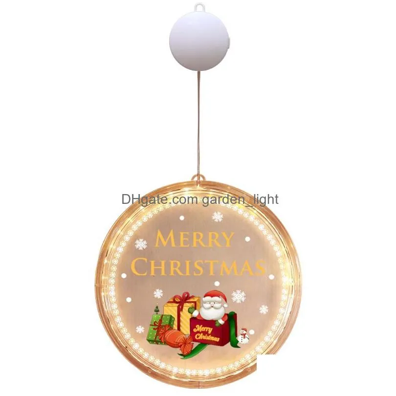 christmas led suction cup hanging lights with design window decoration lights festive atmosphere small colored lights