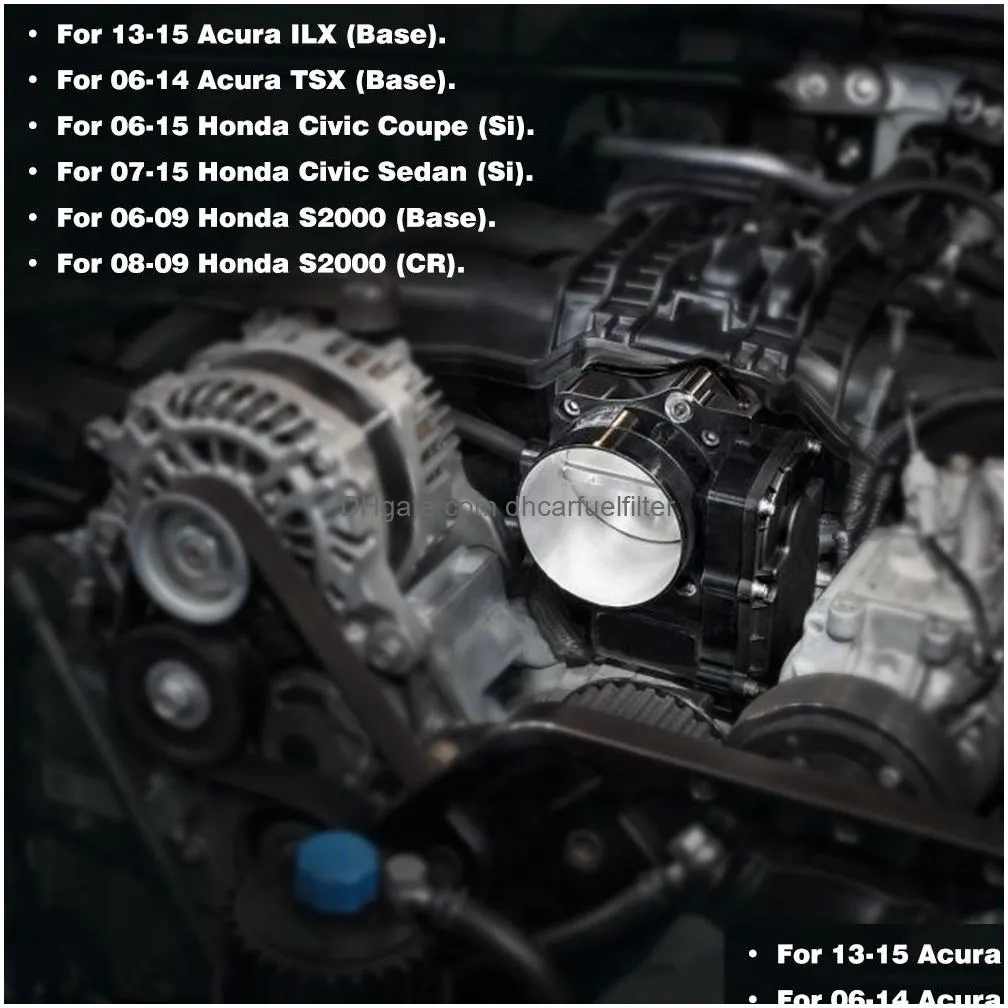 72mm dbwdrive-by-wire throttle body for 06-11 honda civic si s2000 acura tsx plate gasket curve pqy-ttb91