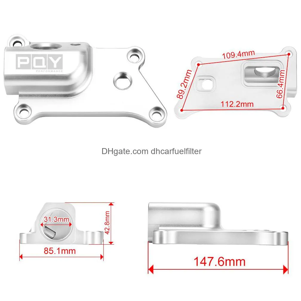 high quality auto upper coolant housing straight with filler neck thermost radiator cap cover for k24 k20z3 pqy-imk09s