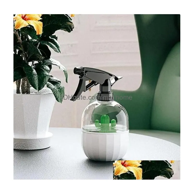 empty spray bottle with cactus decoration reusable pressure spray bottle household irrigation