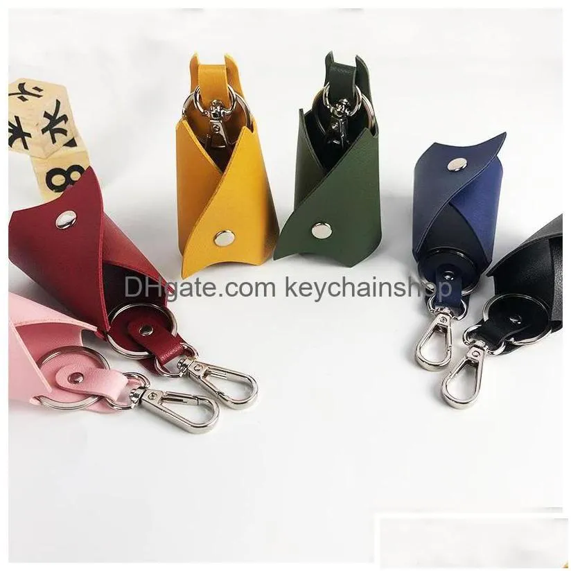 key rings pu leather bat keychains holder mens animal pendant chains fobs fashion design women bag charms sier metal car keyrings ac