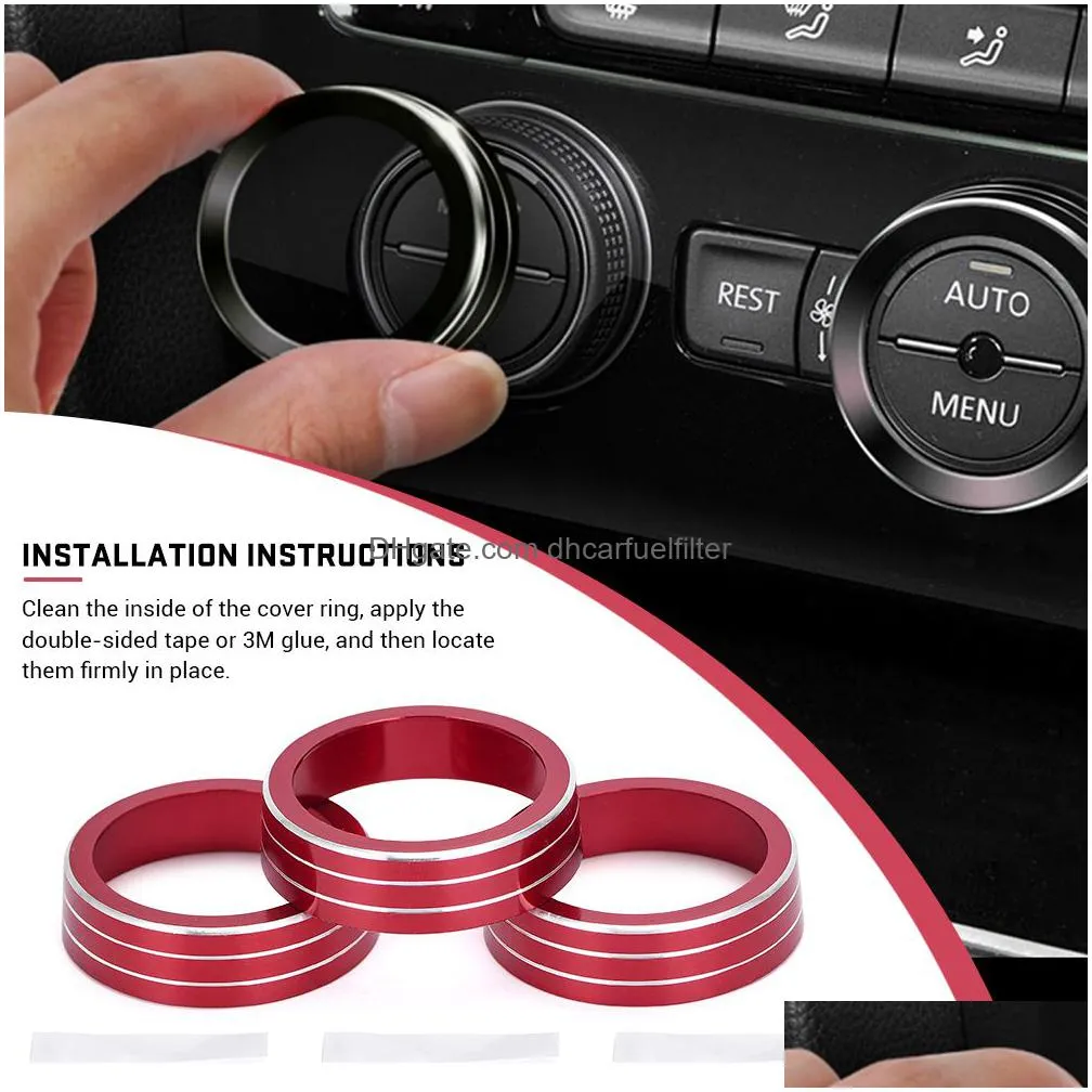 air conditioning knob decorative ring adjust trim cover for vw tiguan atlas t-roc ateca fr passat b8 variant 2017-2019