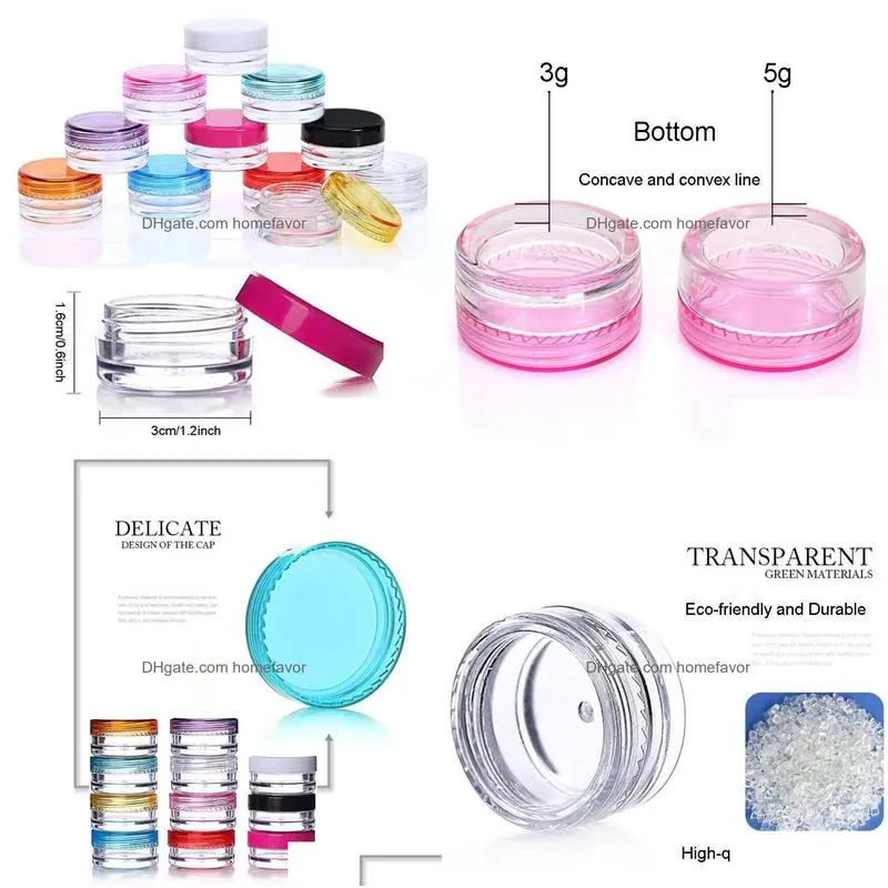 packaging sub-packing circle bottle 3g/5g gram round bottom face box cream vase trial small sample case pitcher cosmetic