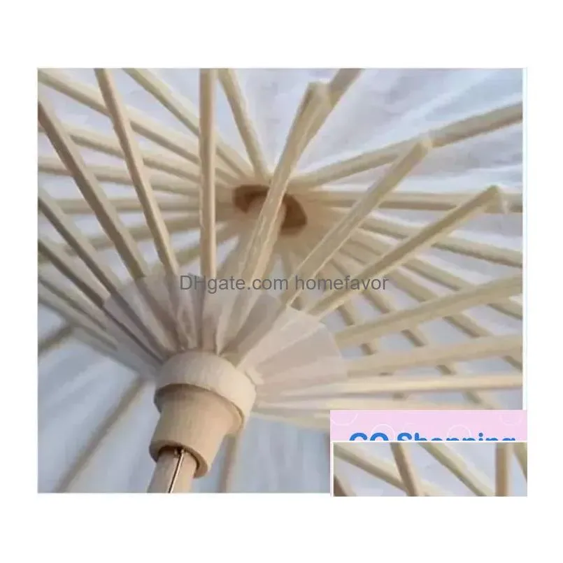 top diameter bridal wedding parasols white paper umbrellas beauty items chinese mini craft umbrella 60cm 60pcs