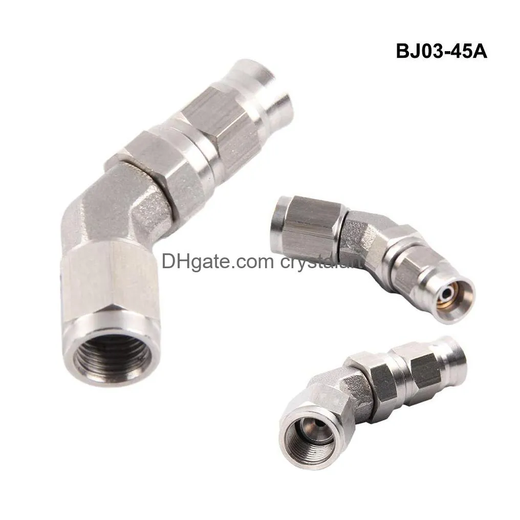 1Pc Stainless Steel An3 To An -3 Straight Brake Swivel Hose Ends Car Fitting Kits