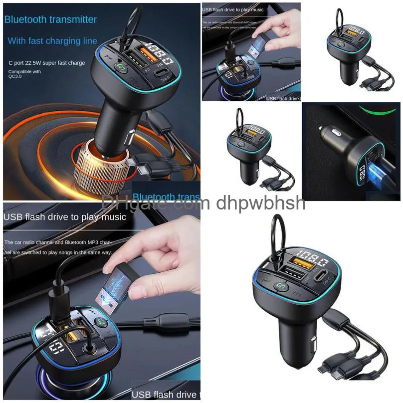 c35 car mp3 bluetooth player with hands- calling fm transmitter 1-to-3 cable fast car  - all-in-one