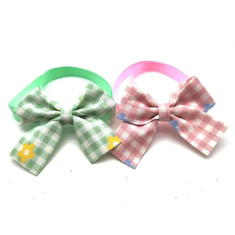 Dog Apparel Dog Apparel 50/100 Pc Accessories For Small Mediun Dogs Fashion Cute Pet Supplies Bowtie Holiday Puppy Bow Ties Grooming H Dh2Mo