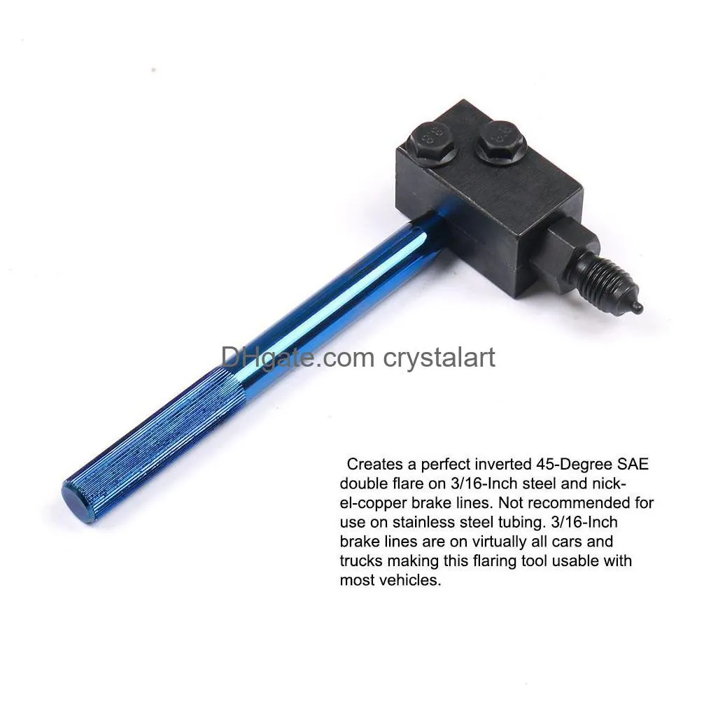 Copper Brake Line Flaring Tool 3/16 Sae Handheld 45 Degree Car Repairing Accessories Pipe Reamer Op1 Op2