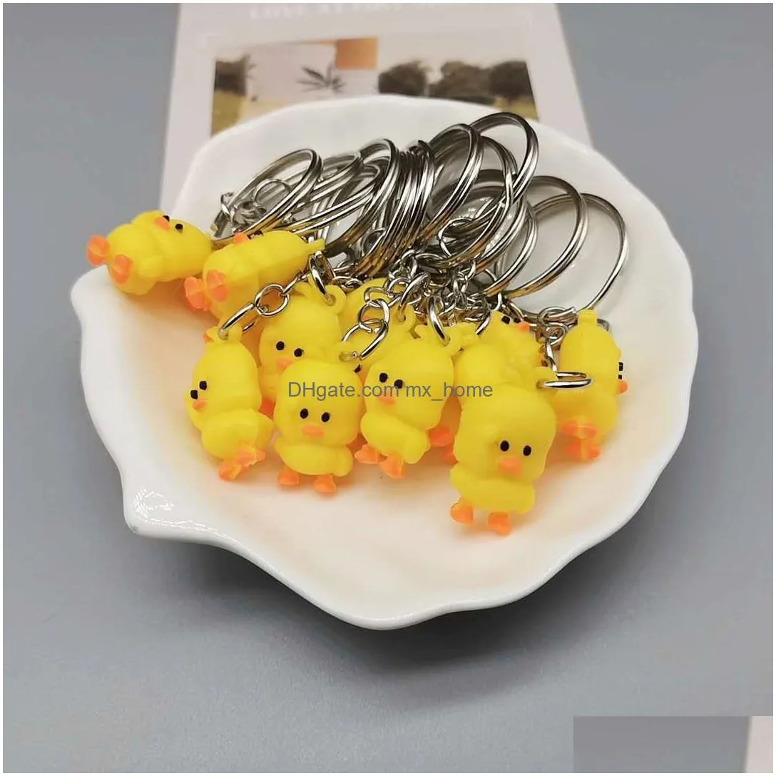 the same net red duckling key chain mini 2.5cm duckling keychain accessories gift wholesale