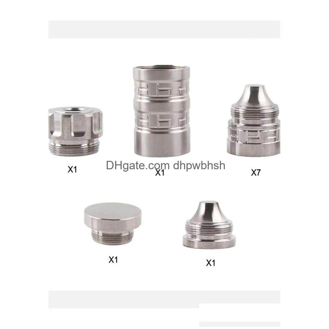 6.7l 1.34od titanium modular screw kits 1.1875x24tpi thread cup 1/2x28 5/8-24 end cap 1-3/16x24 qt154a qt154b